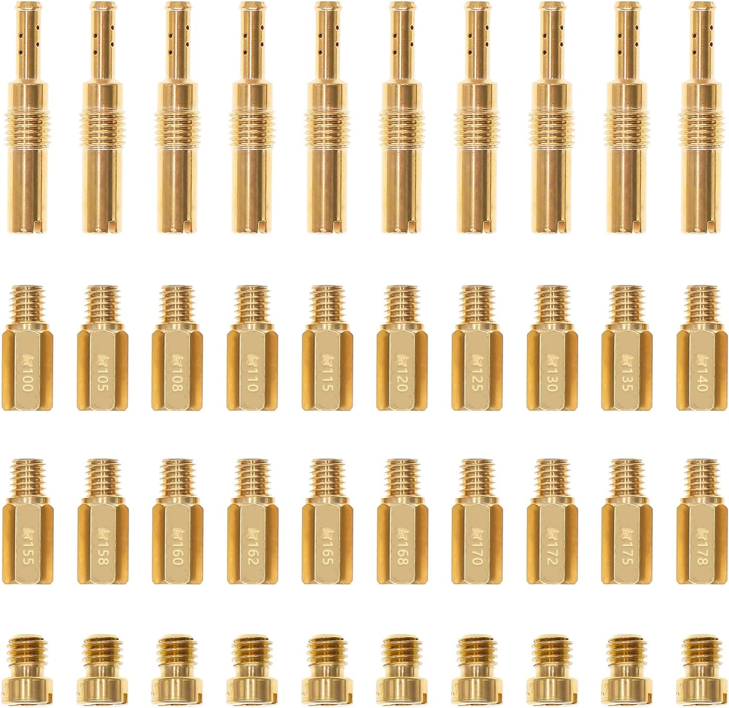 Carburetor Main Jet Slow Pilot Jet Kit, 30Pcs Carburetor Main Jets and