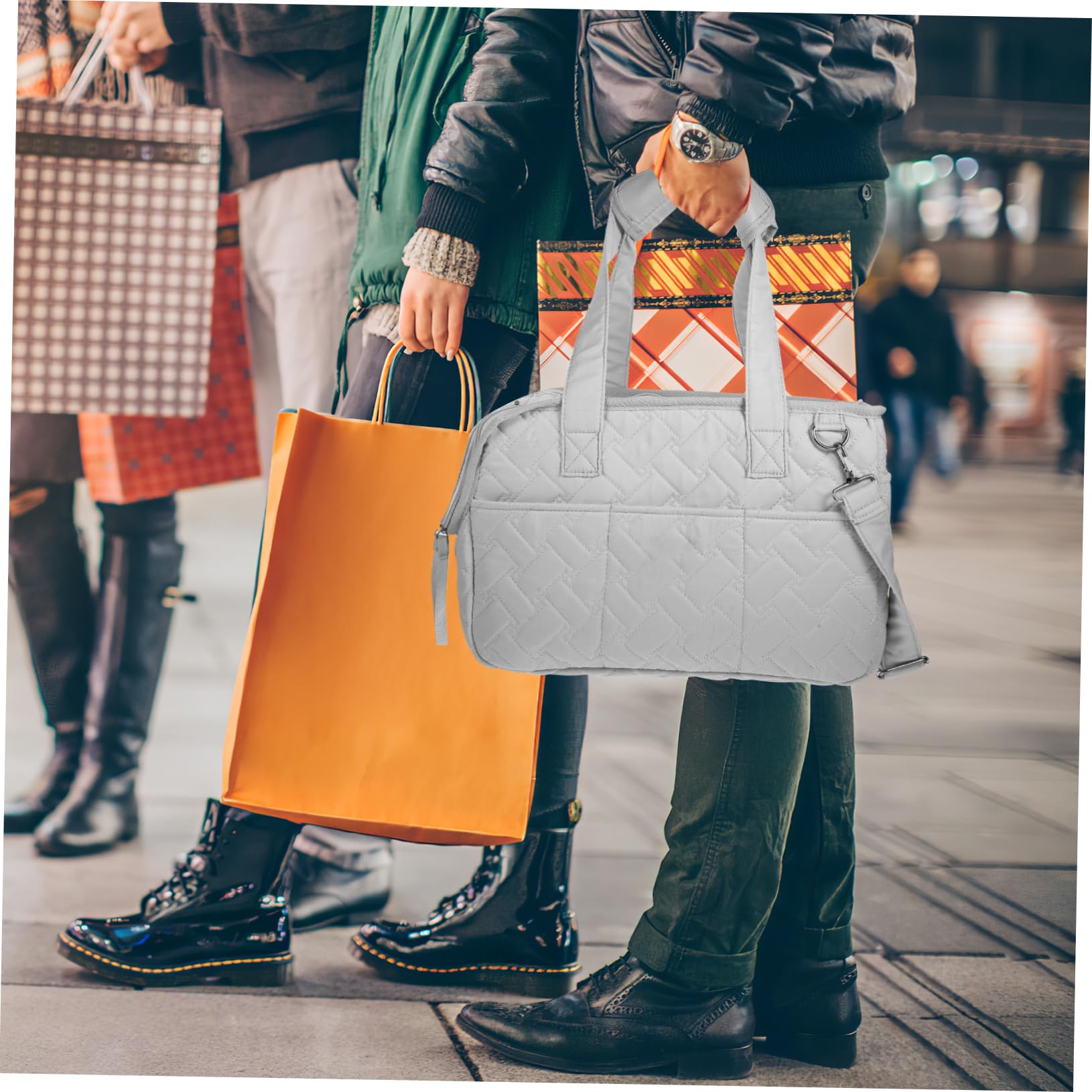 Borsa per Trasporto di Gatti in Canvas, Comoda, Argento