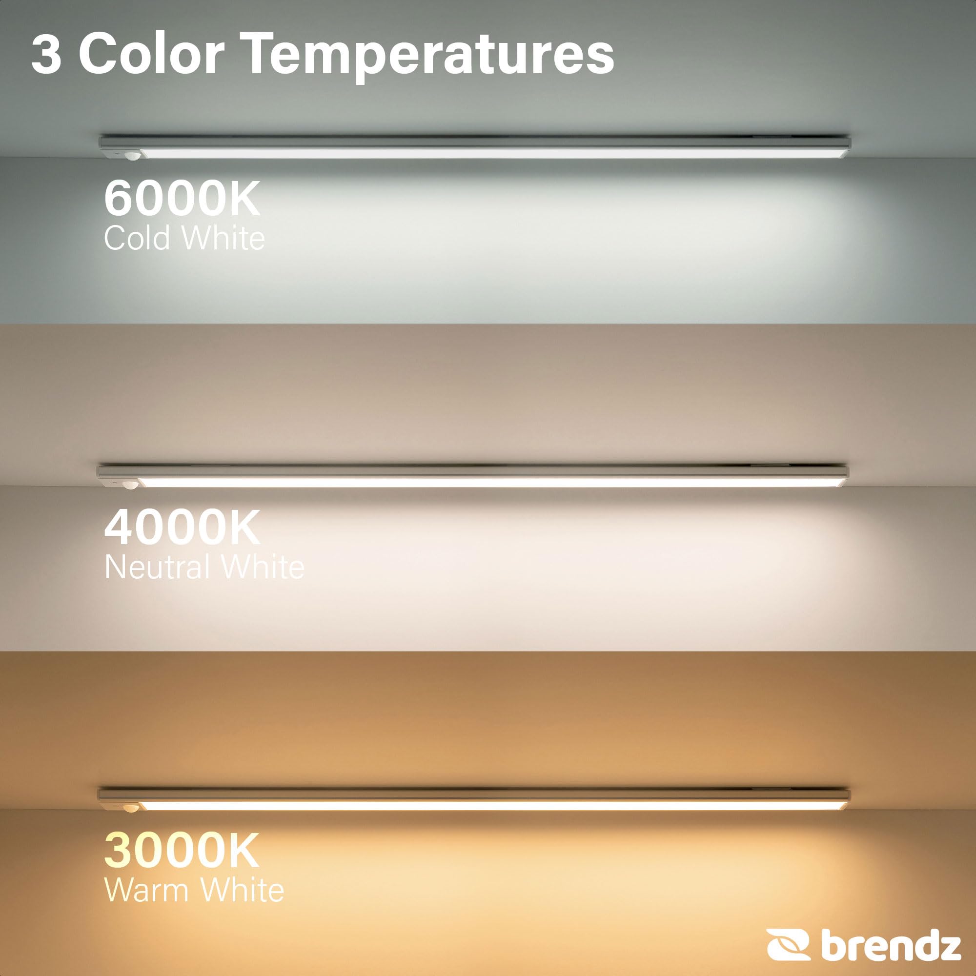 Brendz LED Sottopensile Cucina, Luce Ricaricabile, 2 x 60cm, USB-C, 4400mAh, 3 Temperature di Colore, Dimmerabili, Magnetica, Luci LED Cucina Sottopensile Senza Fili, Puyo Argento