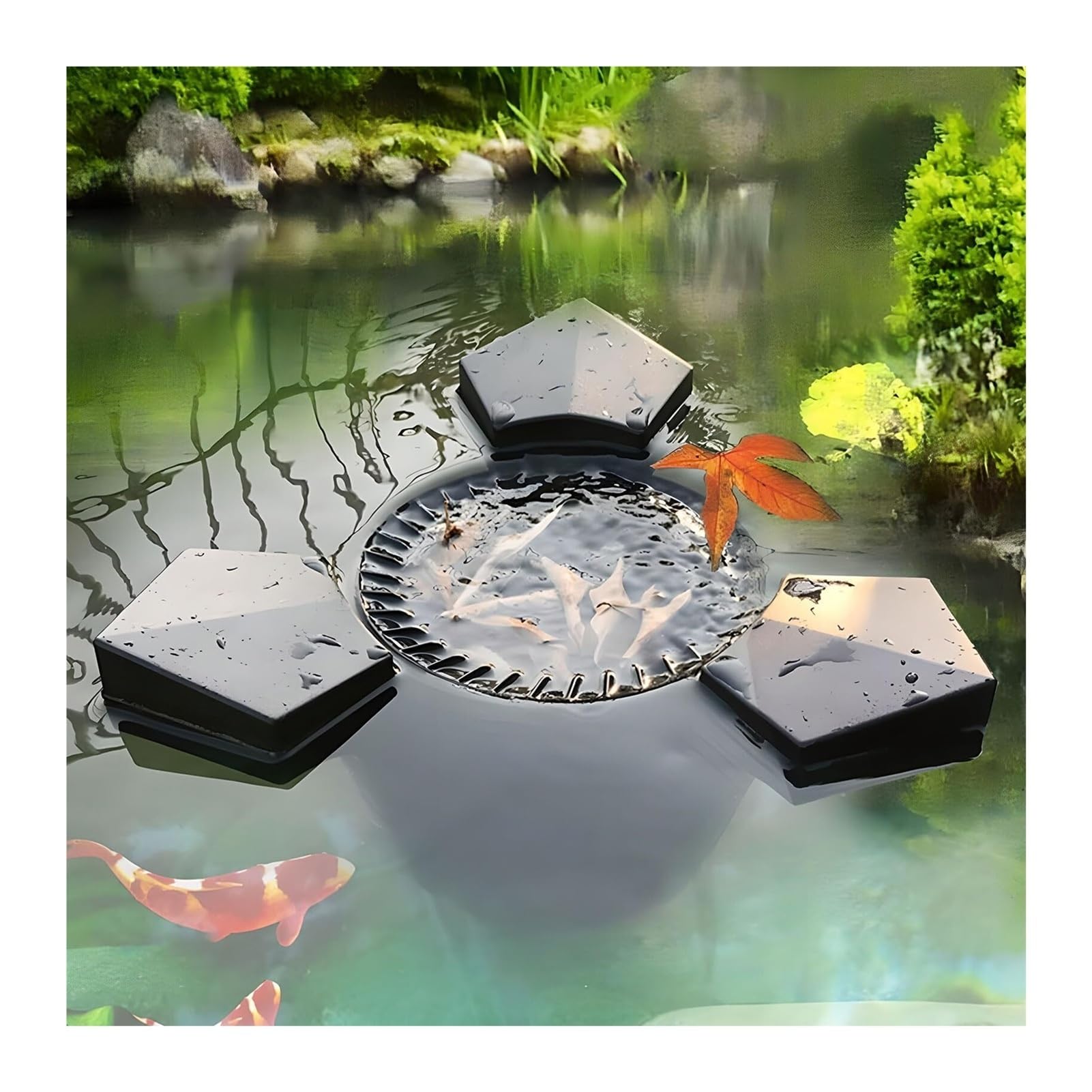 Skimmer Flotante de succión de 220V, Skimmer Flotante de succión con Bomba, Skimmer y clarificador for Piscina de Estanque de Peces(43W)
