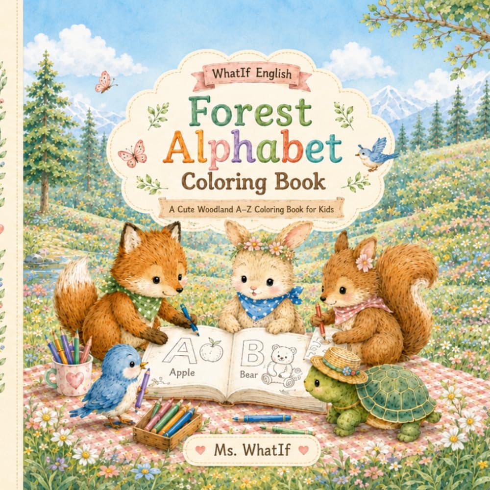 Forest Alphabet Tracing Book: A Cute Woodland ABC Workbook for Kids (WhatIf English)