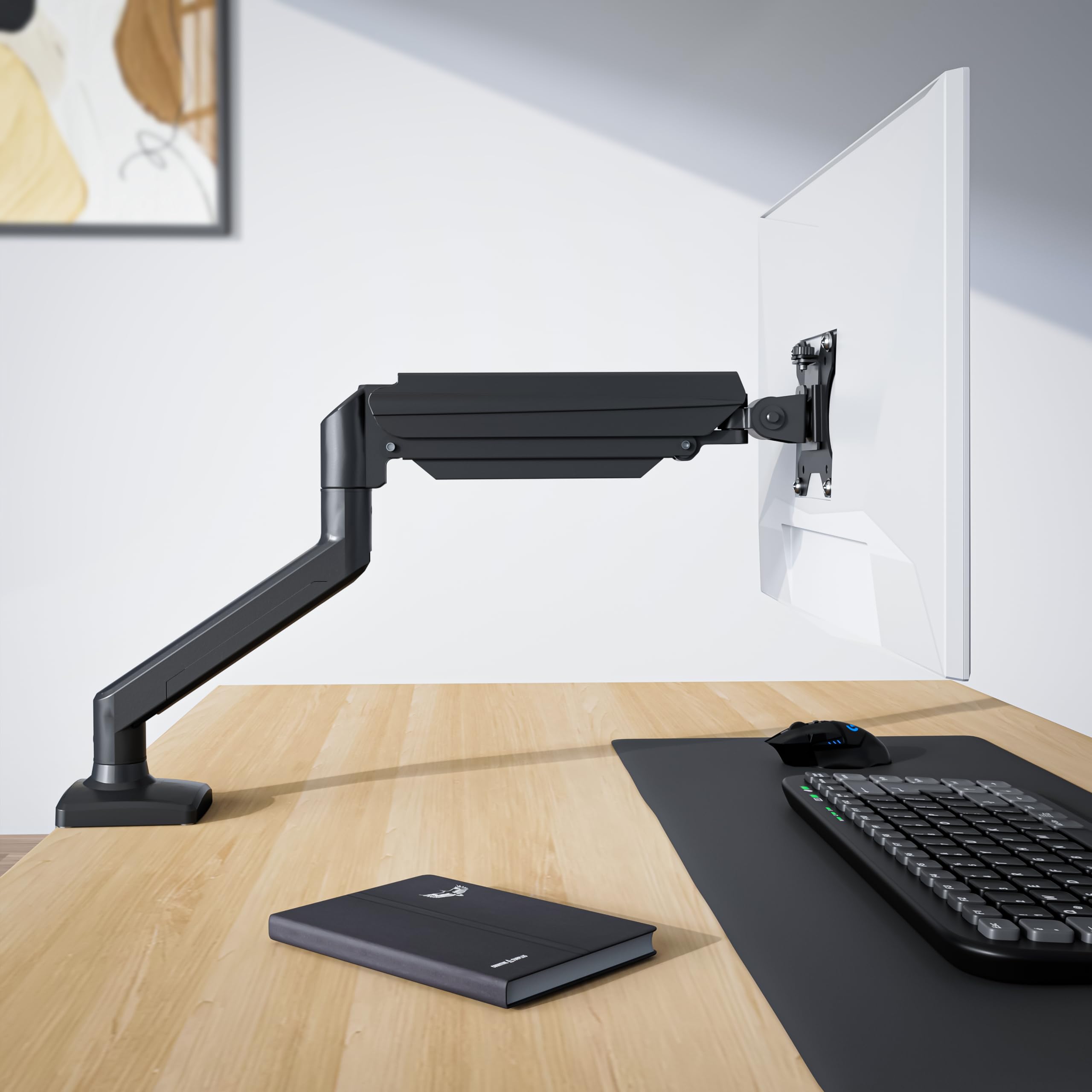 ErgoYou - Premium Spring Adjustable Monitor Arm Stand - VESA Mount - Weight Capacity 2-9 kgs - for Most 13-32" Screens - Clamp or Grommet Mount - 360 ...
