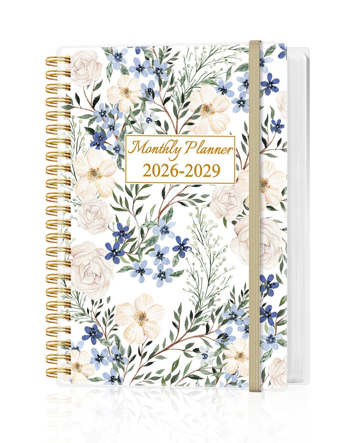 Monatsplaner 2025-2028 – 39-Monatsplaner Kalender von Oktober 2025 bis Dezember 2028, flexibler Einband, Innentasche, 14,7 x 21,6 cm, perfekt für Zuhause, Schule, Büro, Crushed Flower