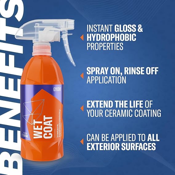 GYEON Wet Coat Spray-On Rinse Off Hydrophobic Gloss Coating for Cars 1000ml