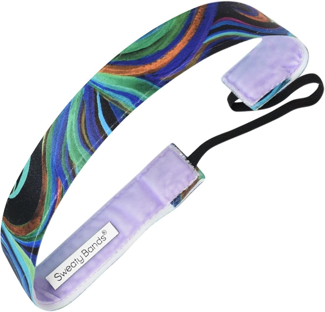 Sweaty Bands Womens Girls Headband - Non-Slip Velvet-Lined Fitness Hairband - Sunsoaked Black