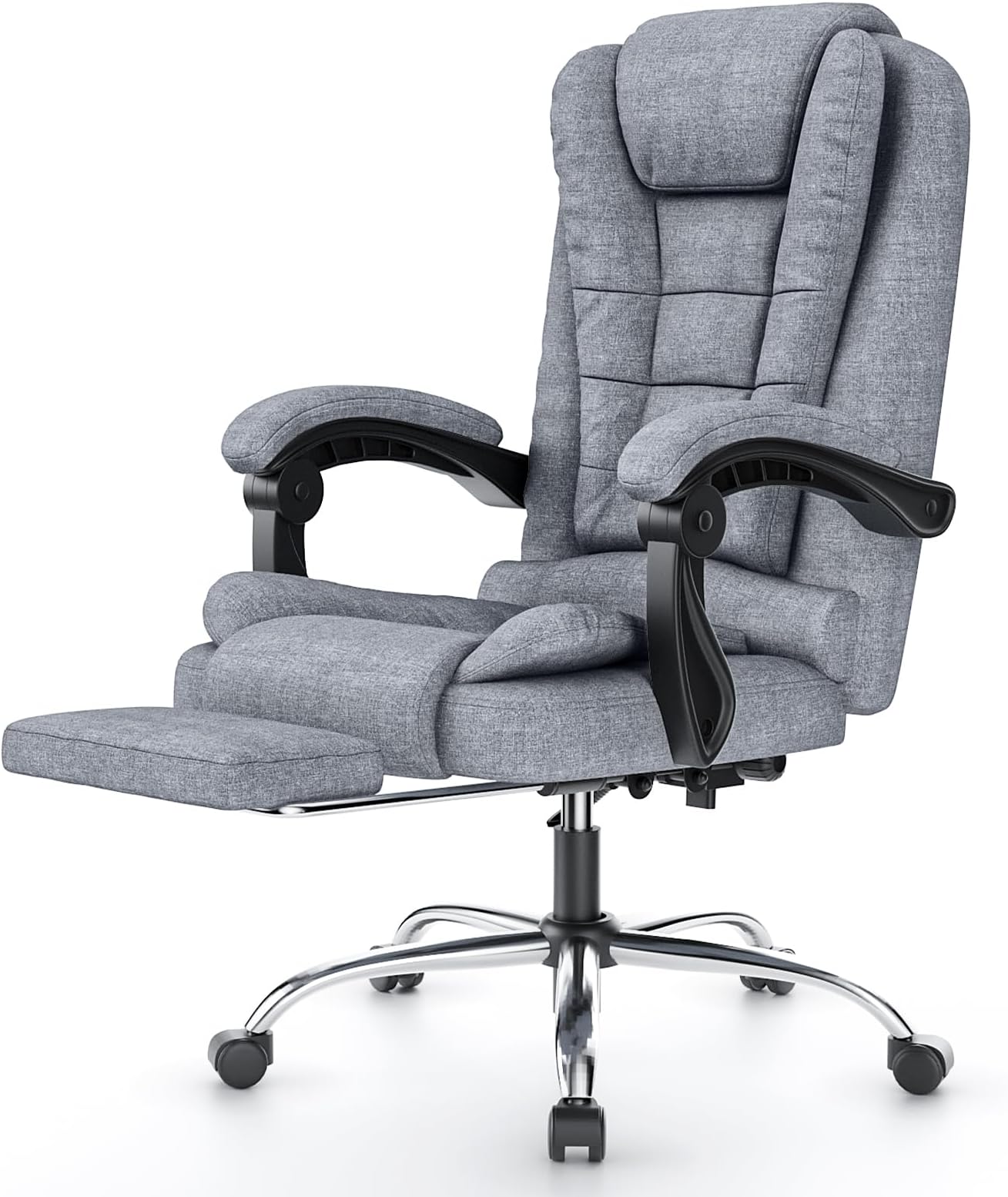 ELFORDSON Office Chair with XL Lumbar Cushion, Computer Desk Chair with