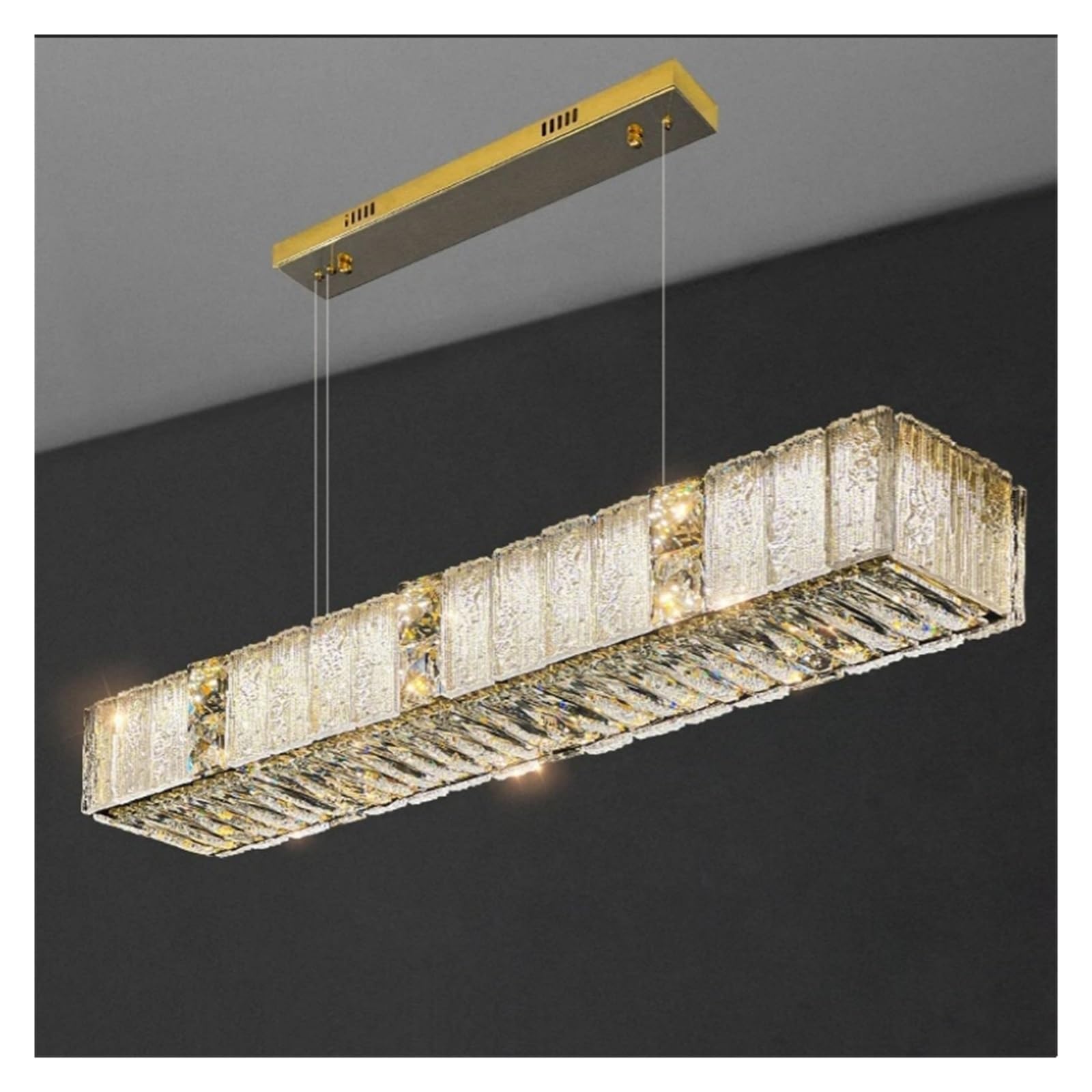 LYMSXAZOU Crystal Chandelier Pendant Light Fixture - Modern Home Decoration for Bedroom, Dining Room, Living Room