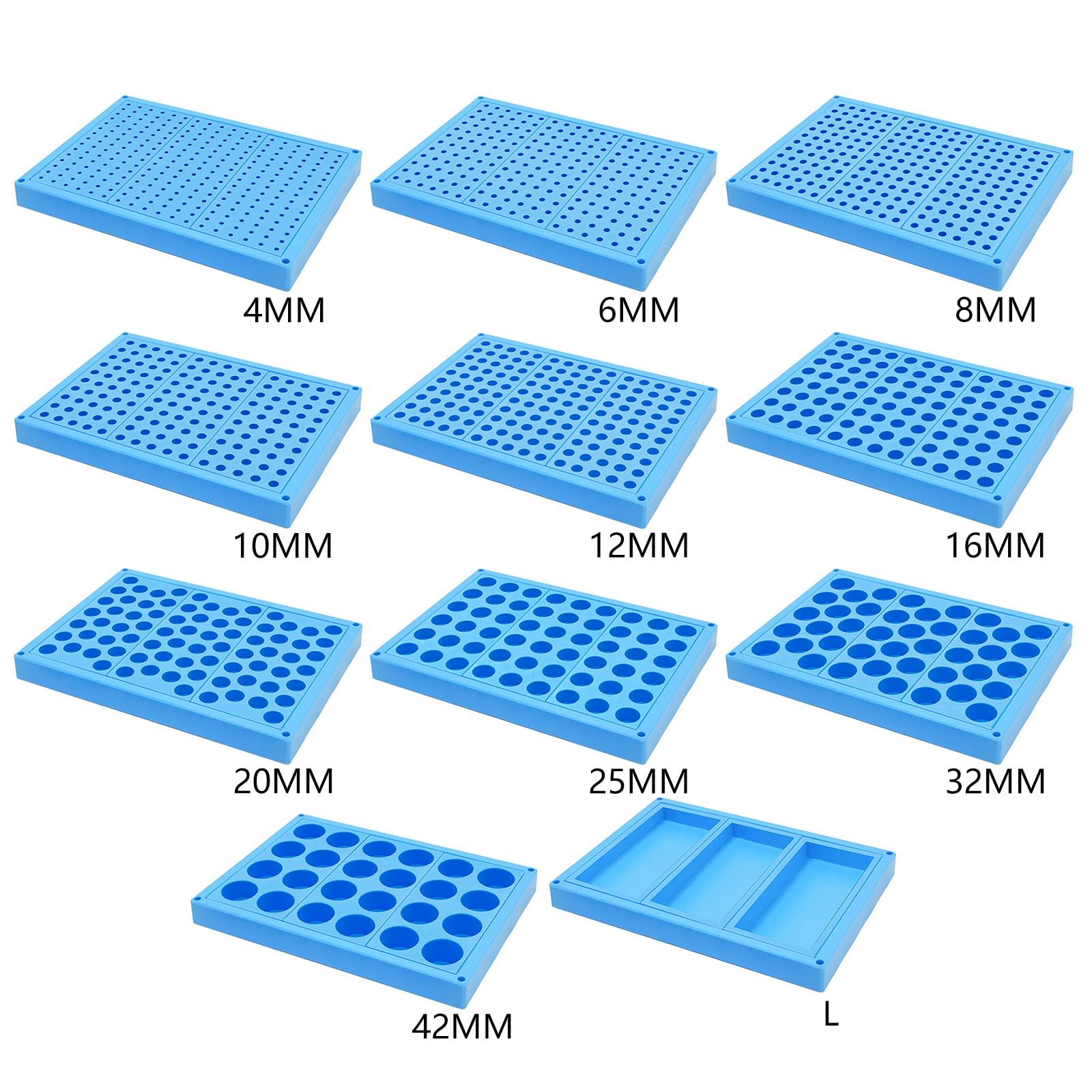 Organizzatori di utensili in ABS di grado industriale con fori da 4 mm 42 mm per stoccaggio e scatola di immagazzinaggio dello strumento di efficienza dell'officina