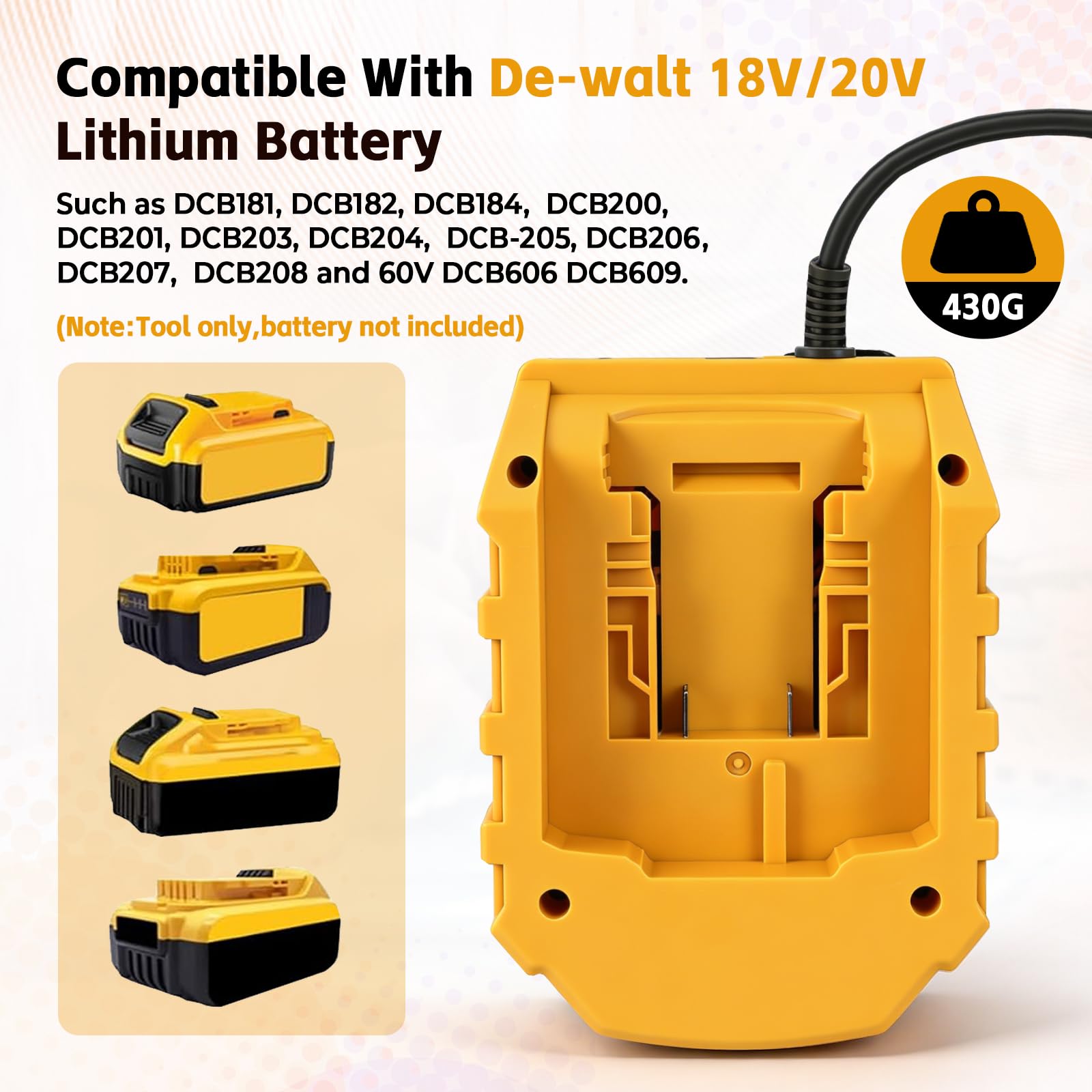 Estación de soldadura con batería para baterías DEWALT de 18 V/20 V, kit de soldadura de 60 W con pantalla digital, control de temperatura de 200 – 480 °C, calentamiento rápido, 5 puntas de soldadura