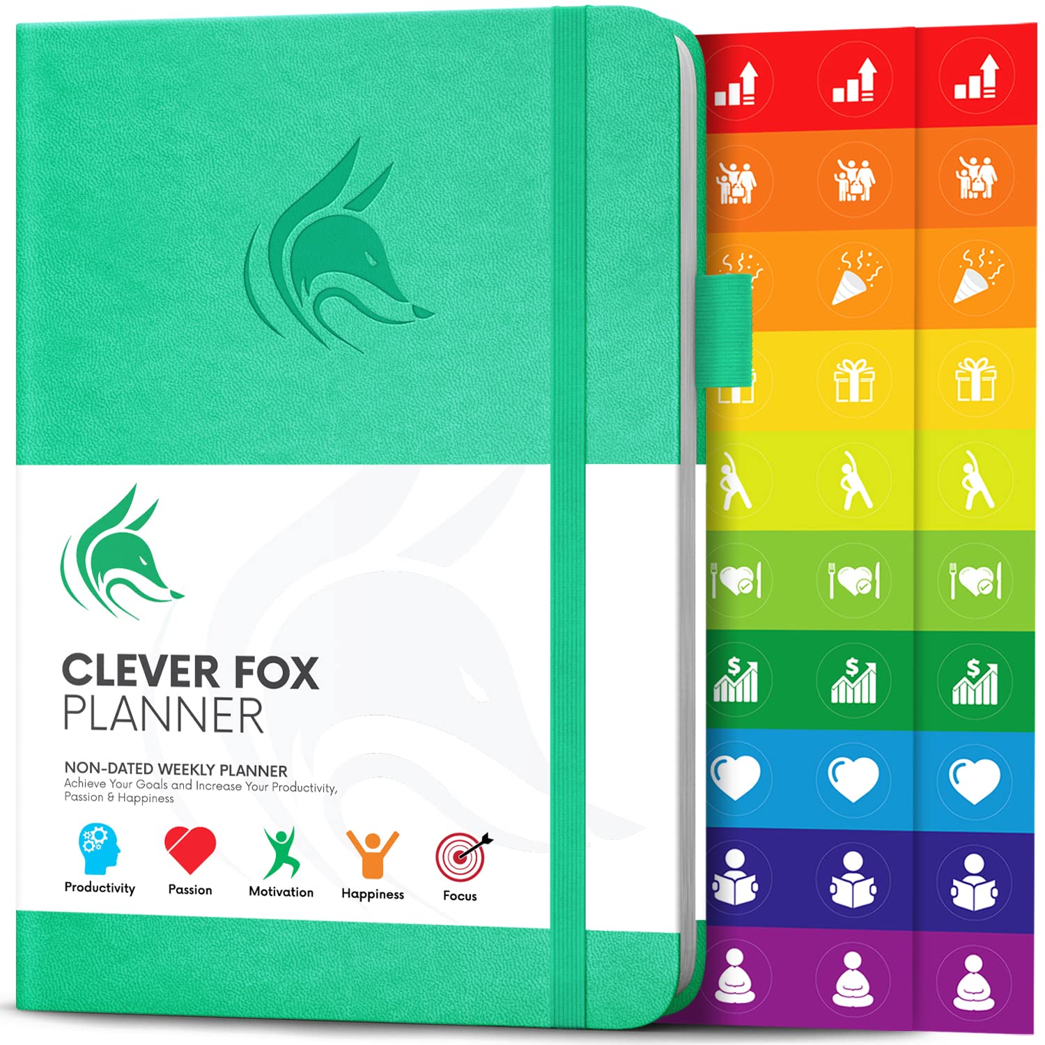 Clever Fox Planner – Undated Weekly & Monthly Organizer Journal for Productivity, Time Management & Goals – A5 (Emerald)The Forest Stewardship Council