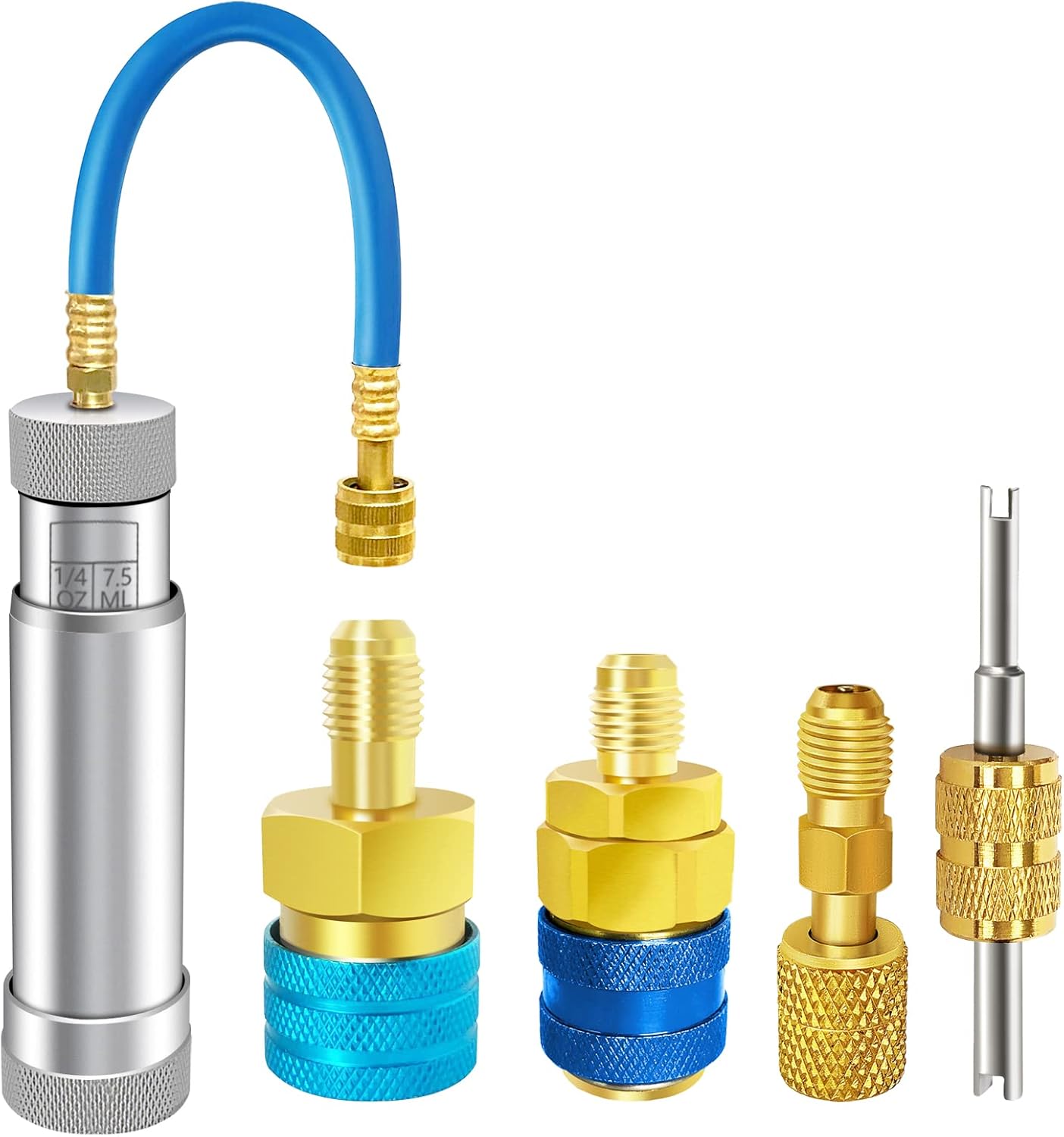 AC Oil Injector for R1234YF, R134A, R410A, HVAC Dye Oil