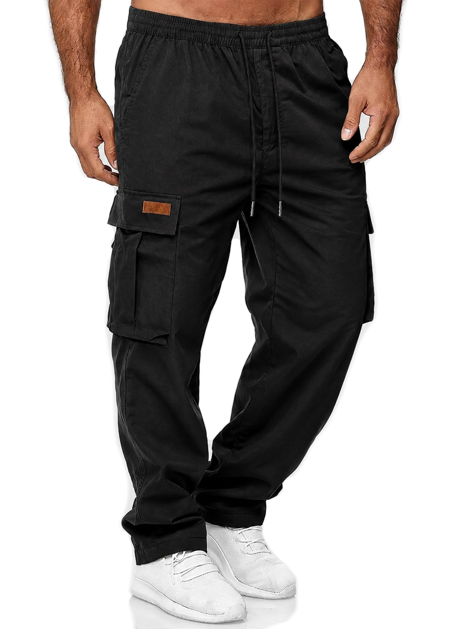 Men's Casual Cargo Pants Relaxed Fit Sweatpants for Men
