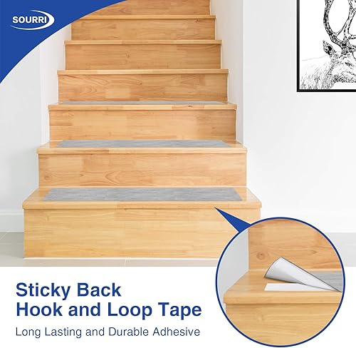 Miniatura 9 de Cinta adhesiva de gancho y bucle de 26 pies de longitud rollos de velcro de reverso adhesivo cinta adhesiva de nailon resistente para uso doméstico