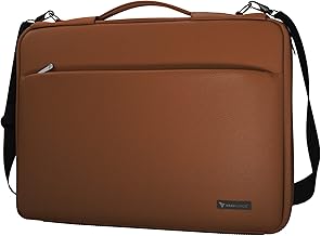 Vaku Luxos® Da Valencia 13"|14" Inch Laptop Bag Leather Collection Messenger Organizer Shoulder Sling Office Bag for Men & Women With Adjustable Strap for Laptop and MacBook