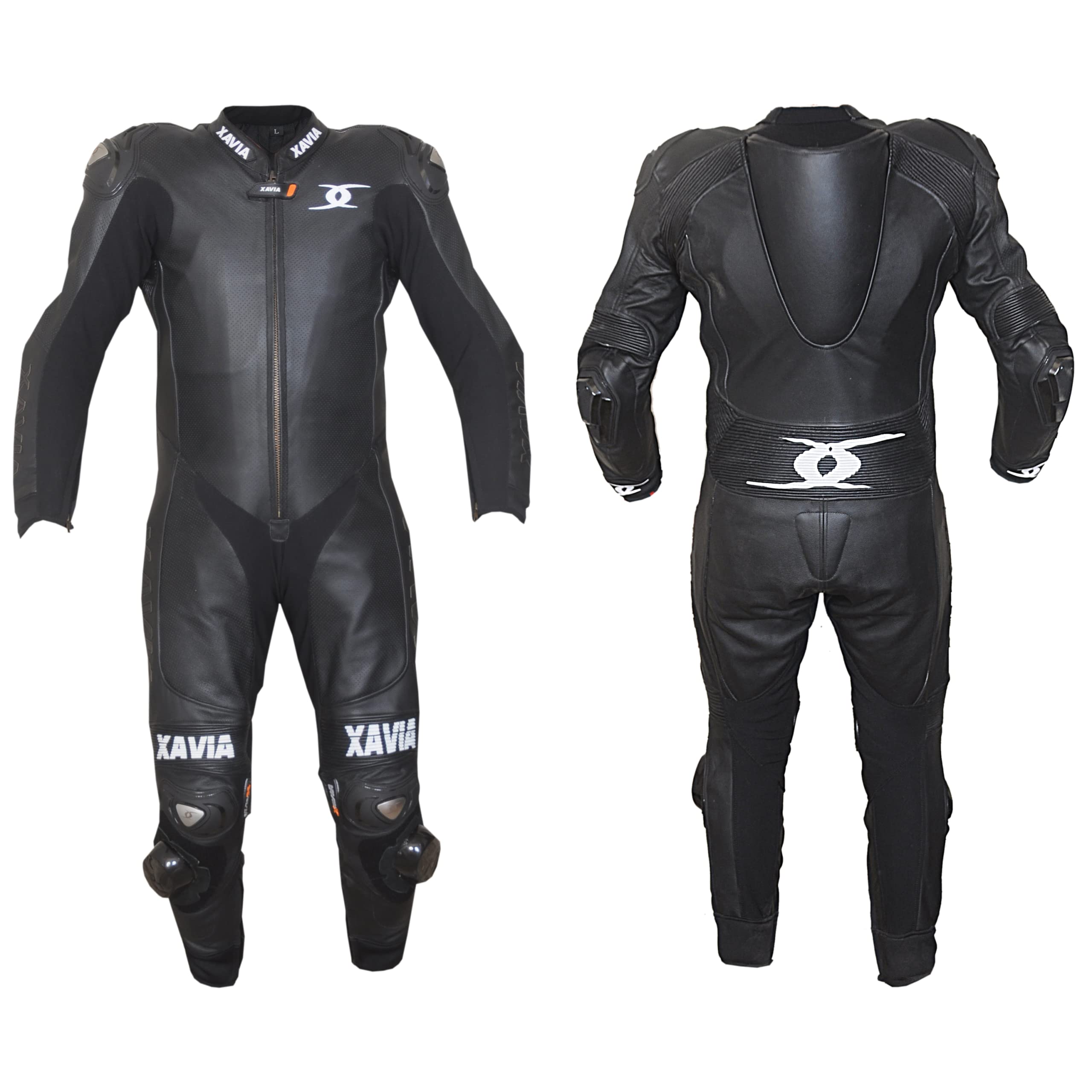 Xavia X-Tuta Da Motociclista Certificata CE AAA In Pelle Di Vacchetta Con Armatura