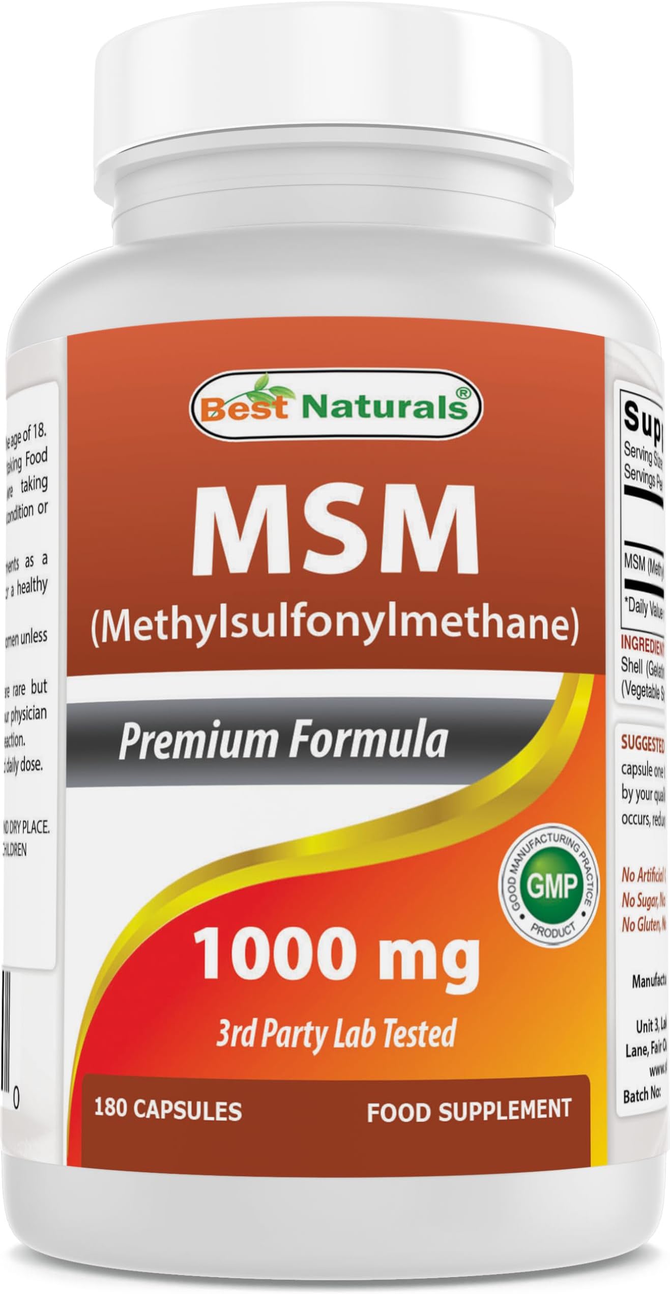 MSM 1000 mg 180 Capsules
