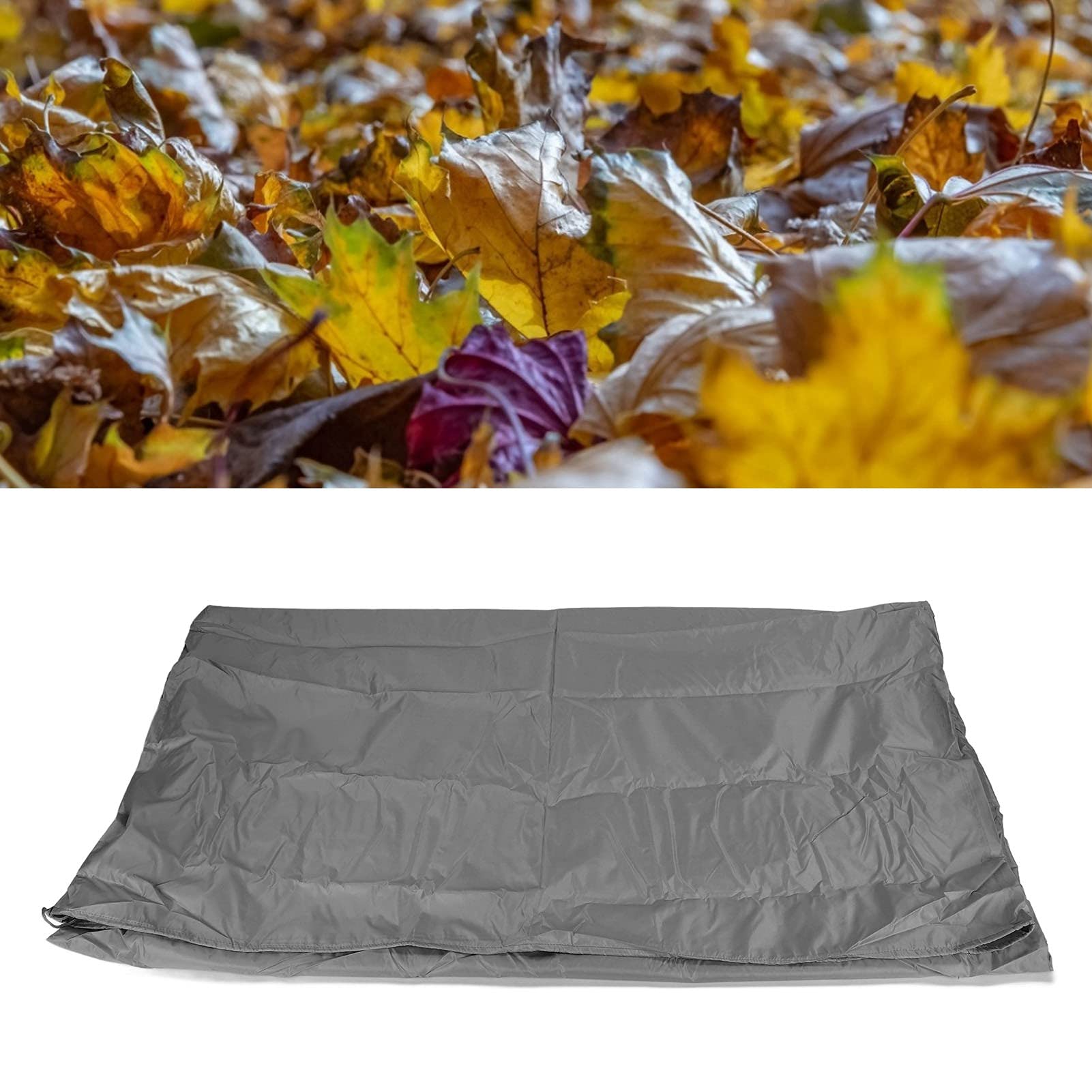Torby na liście Brązowy papier, papierowe torby na trawnik, torba na liście 210D Oxford Tkanina Ogród na trawnik Torba na liście Wiatroszczelna i oddychająca Wygodna do (Szary)