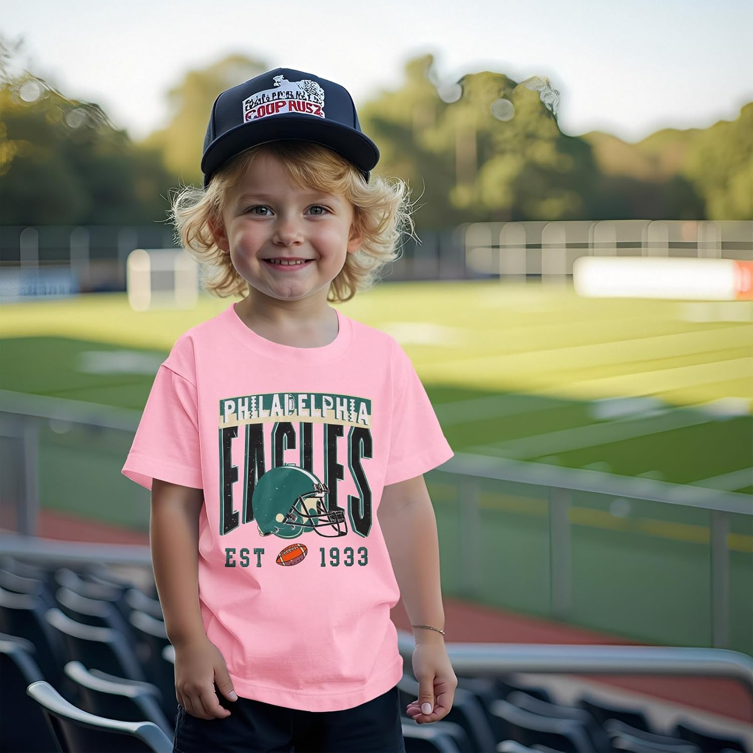Toddler Girl Boy Football Shirt Sundays are for The Birds Game Day Outfit Kids Football Season Sports Fans Tee Tops - Image 2