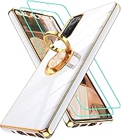 Vista 147 de Gritup Funda para Samsung Galaxy A14 5G: Funda para Samsung A14 2 piezas, protector de pantalla, soporte de anillo de rotación de 360°, soporte
