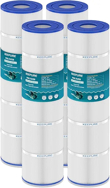 KEEPURE Jandy CV460 Pool Filter Cartridges Compatible with Jandy CL460, PJAN115, C-7468, FC-0810, FC-6410, A0558000, AK-60432, 4 x 115 sq.ft, 4Pack