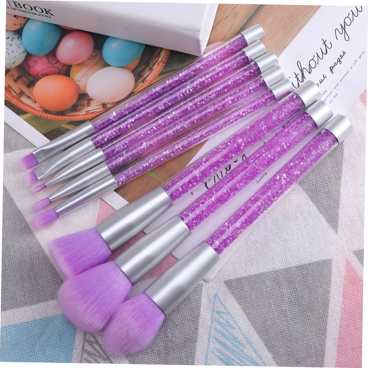 MAGICLULU -teiliges Make-up-pinsel-set -teiliges Set mit Pailletten-griffborsten für Damen und Herren Tägliches Make-up