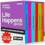 QUOKKA Freedom of Speech Card Board Game - Life Happens Edition - Fast-Paced | Guess The Word | Easy to Play - Party Game for Game Night