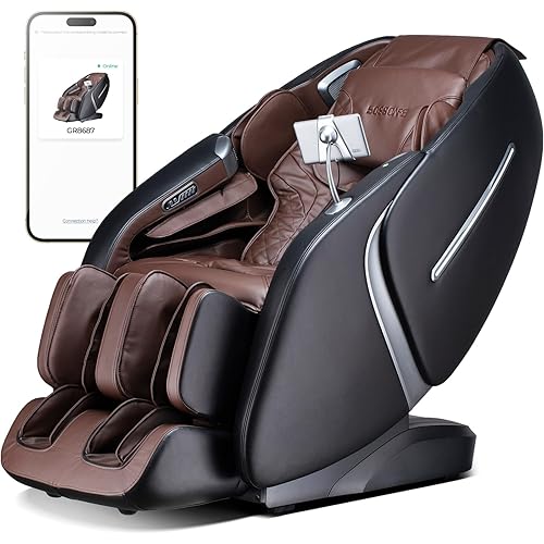 4D Massage Chair Full Body 2025 Zero Gravity SL Track Messager Recliner - Shiatsu Heat Massaging Chairs for Office Home - Heating Back Foot AI APP Body Scanning