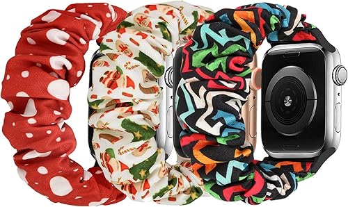 Ecogbd Elastische Scrunchie Ersatzarmband Kompatibel mit Apple Watch Armband 38m
