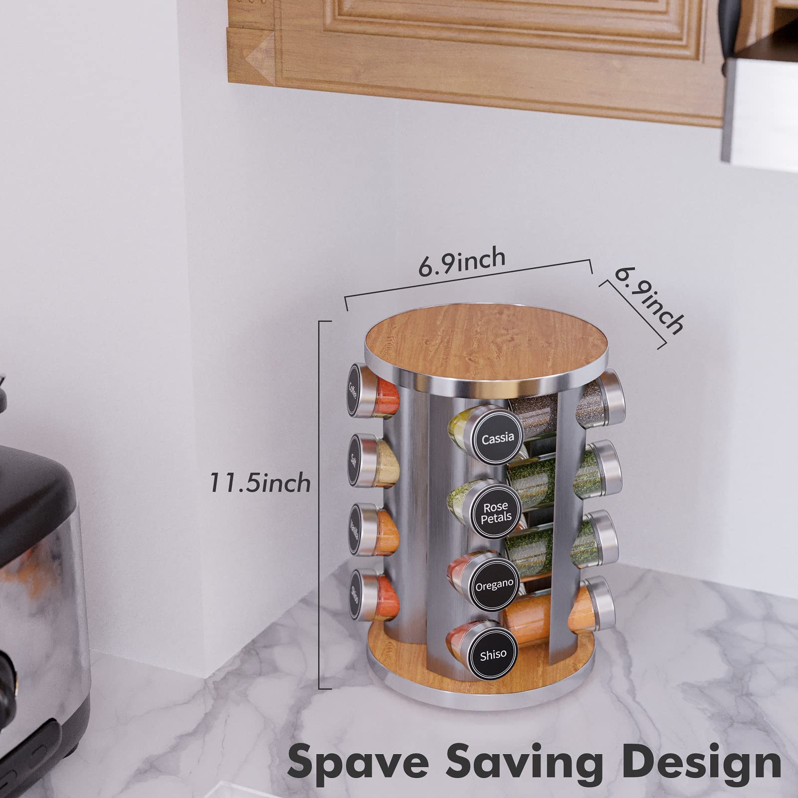 Snapklik.com : New England Stories Revolving Spice Rack Set