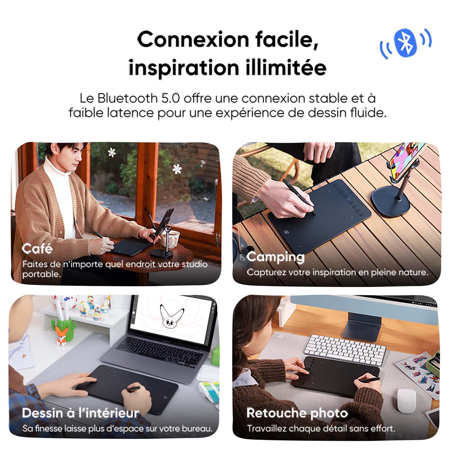 XPPen Deco MIni7W v2 (Édition 2026) Tablette Graphique sans Écran Bluetooth 5.0, Tablette Graphique Dessin 7 Pouces avec Stylet 16K, 8 Raccourcis, Convient aux Amateurs de Dessin et aux Débutants