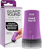 Vista 21 de Guard Your ID Wide Advanced Roller 2.0 - Sello de seguridad para prevención de robo de identidad, color rosa