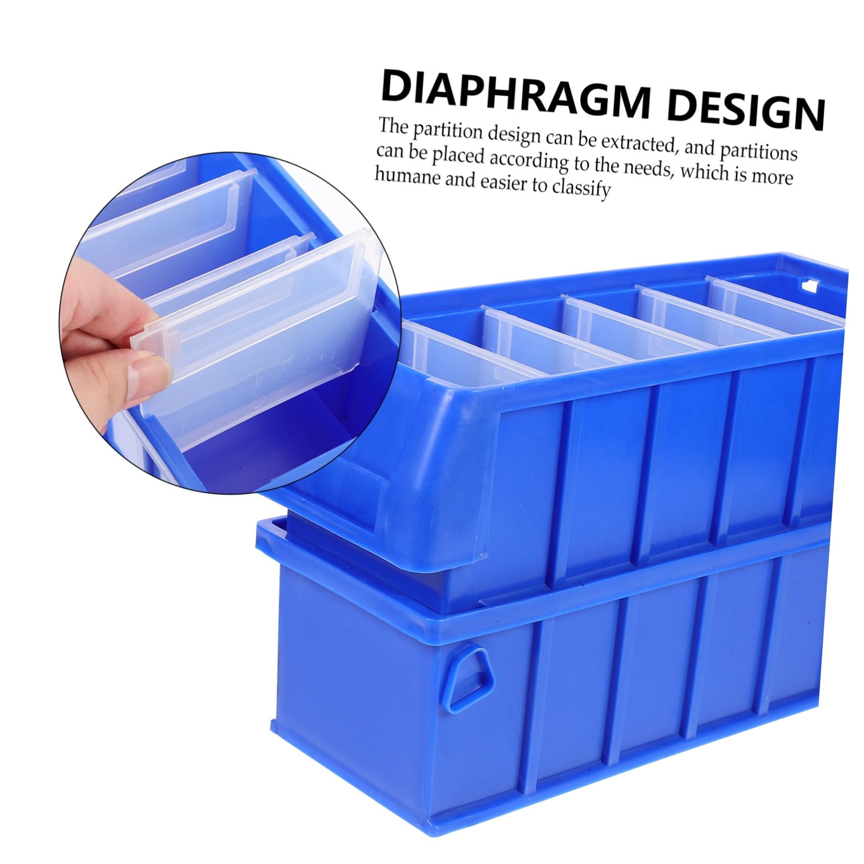 Angoily 2pezzi Scatola Di Immagazzinaggio Per Utensili Contenitore Per Viti e Componenti Organizer Per Officina e Garage Scatola Di Classificazione Con Separatori