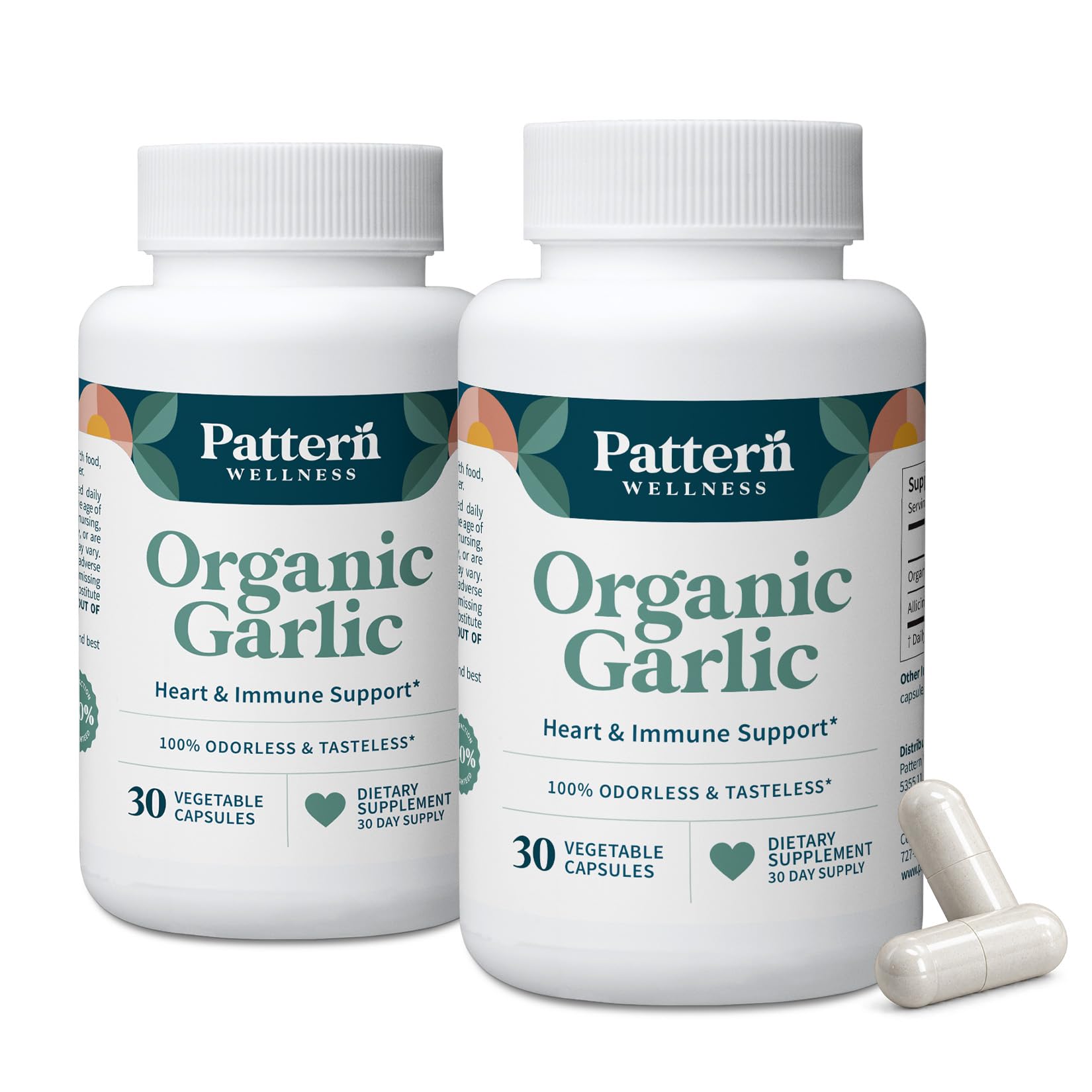 Pattern Wellness Odorless Organic Garlic Supplement – 30 Capsules — Amazon image 9