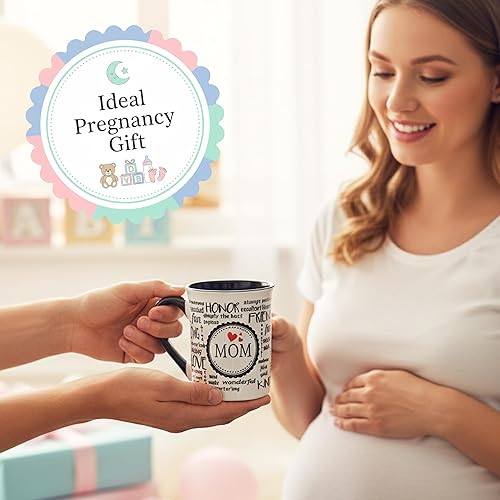 Miniatura 7 de Taza de café para mamá, de cerámica, de 16 onzas, para embarazo, para las nuevas mamás, taza grande para Navidad, regalos de cumpleaños, regalos