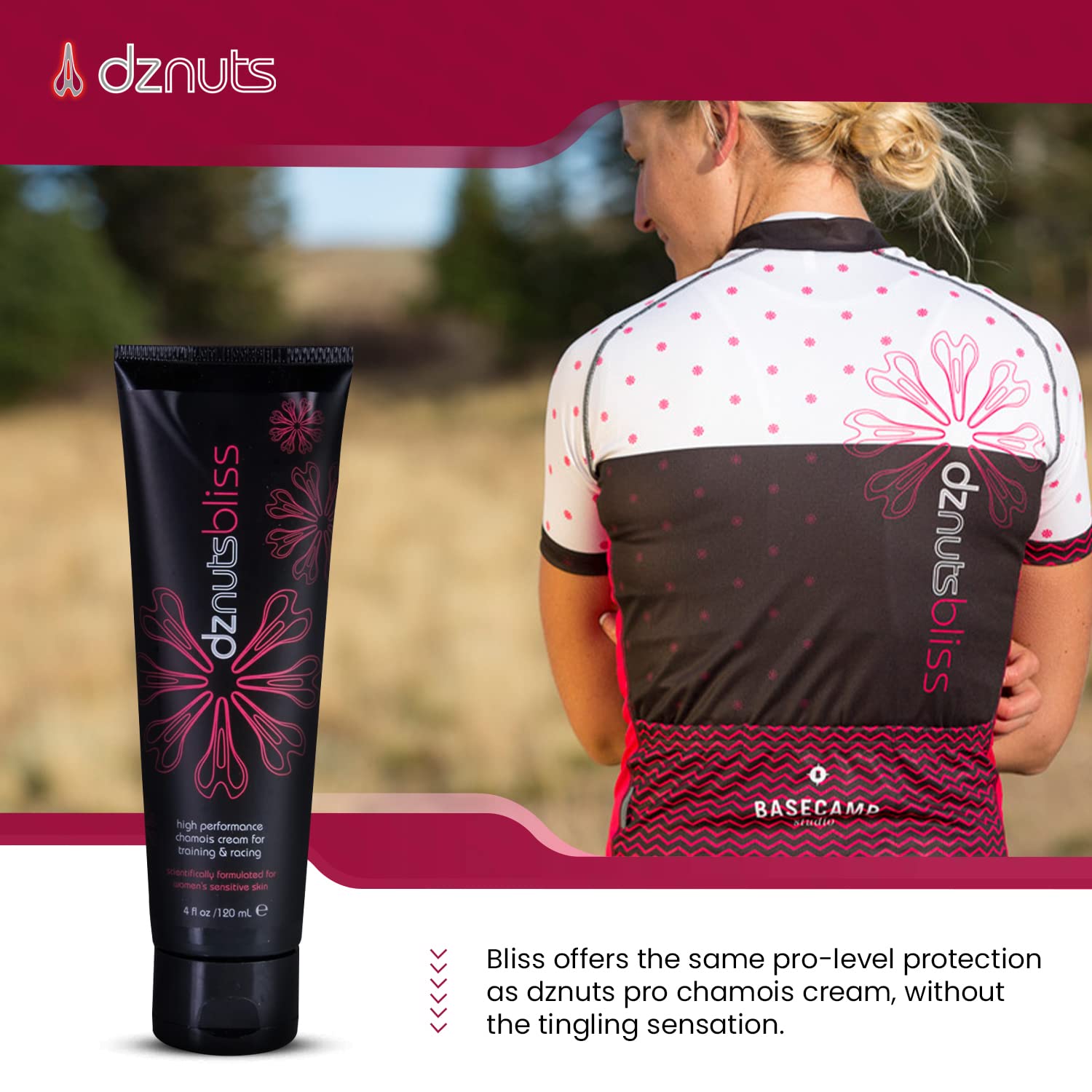 dznuts - Men's Pro Chamois Cream and Women's Bliss Chamois Cream - Anti-Chafing Cream for Saddle Sores, Rubbing, and Inner Thigh Friction for Cyclists, Runners, Triathletes (4 fl oz Each)