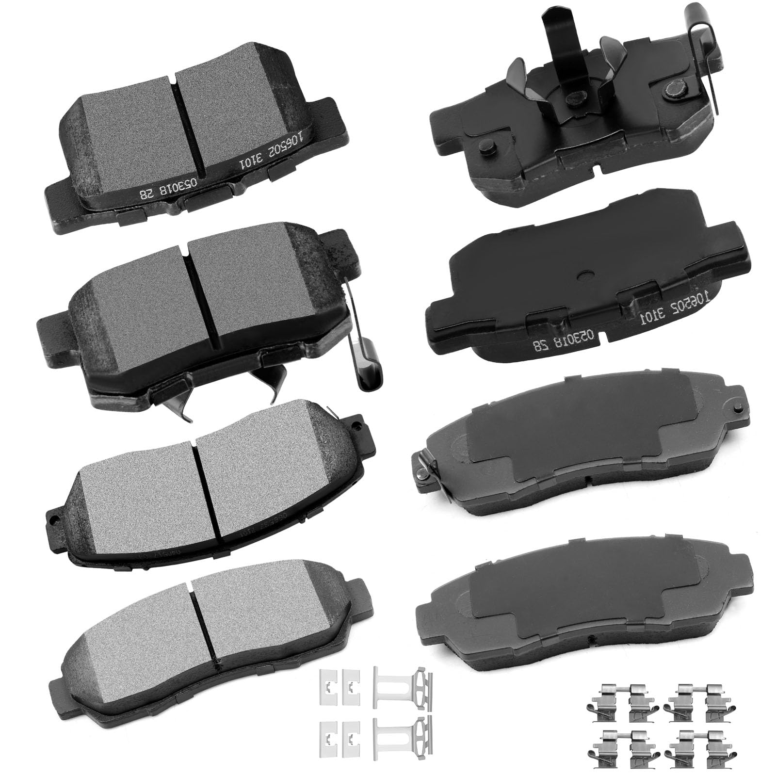 cciyu D1089 D1086 Front &amp; Rear Professional Ceramic Brake Pads Set