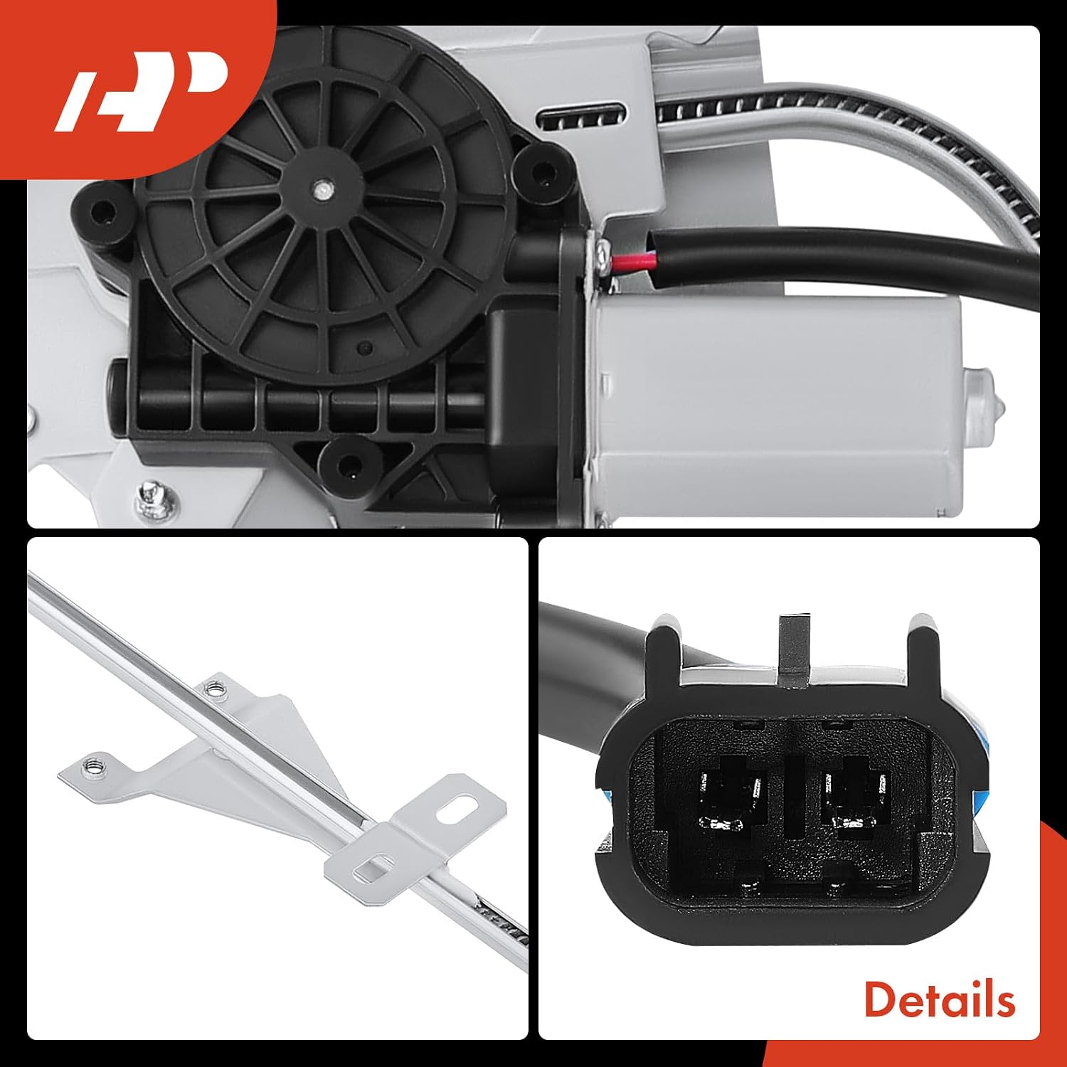 A-Premium Electric Power Window Regulator with Motor Compatible with International 5000, 5500i, 5600i, 5900i, 9200 SBA, 9200i SBA, 9400, 9400i SBA, 9900i SFA, 9900ix SFA, Front Right Passenger Side