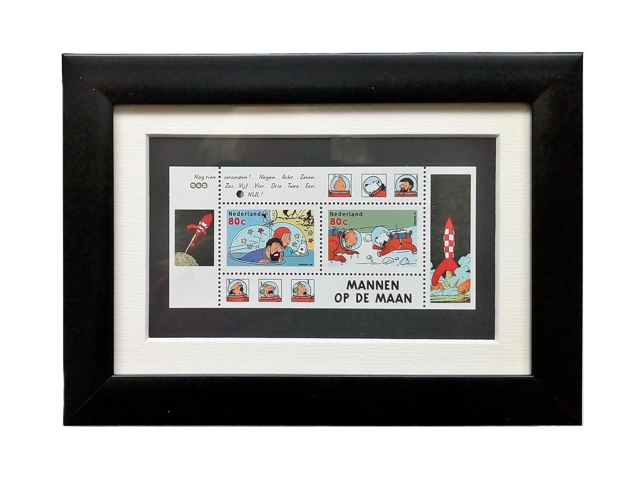 Tintin, Man on the Moon, Framed stamps, 1999