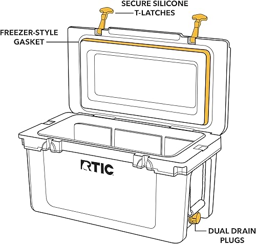 Miniatura 6 de RTIC 145 QT Hard Cooler Insulated Portable Ice Chest Box for Beach, Drink, Beverage, Camping, Picnic, Fishing, Boat, Barbecue