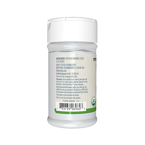 Vista 11 de Paquetes de stevia orgánica de Now Foods, 6943, 4 onza., 1