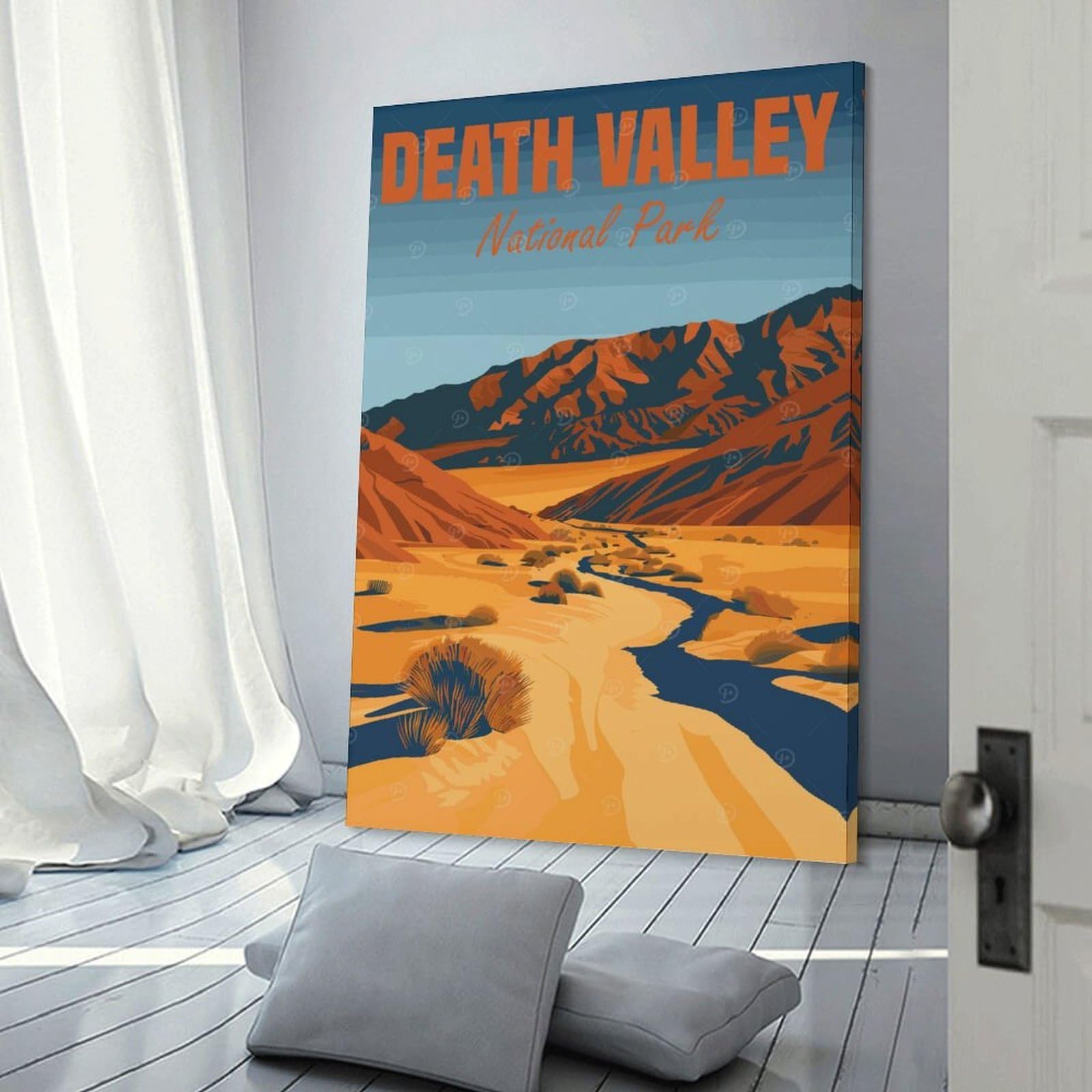 Junmoney Room Decor Wall Art Death Valley National Park(3), 24x36inch(60x90cm), for Entrance Spaces, Stair Walls Or Halls, Home Artwork for First Impressions