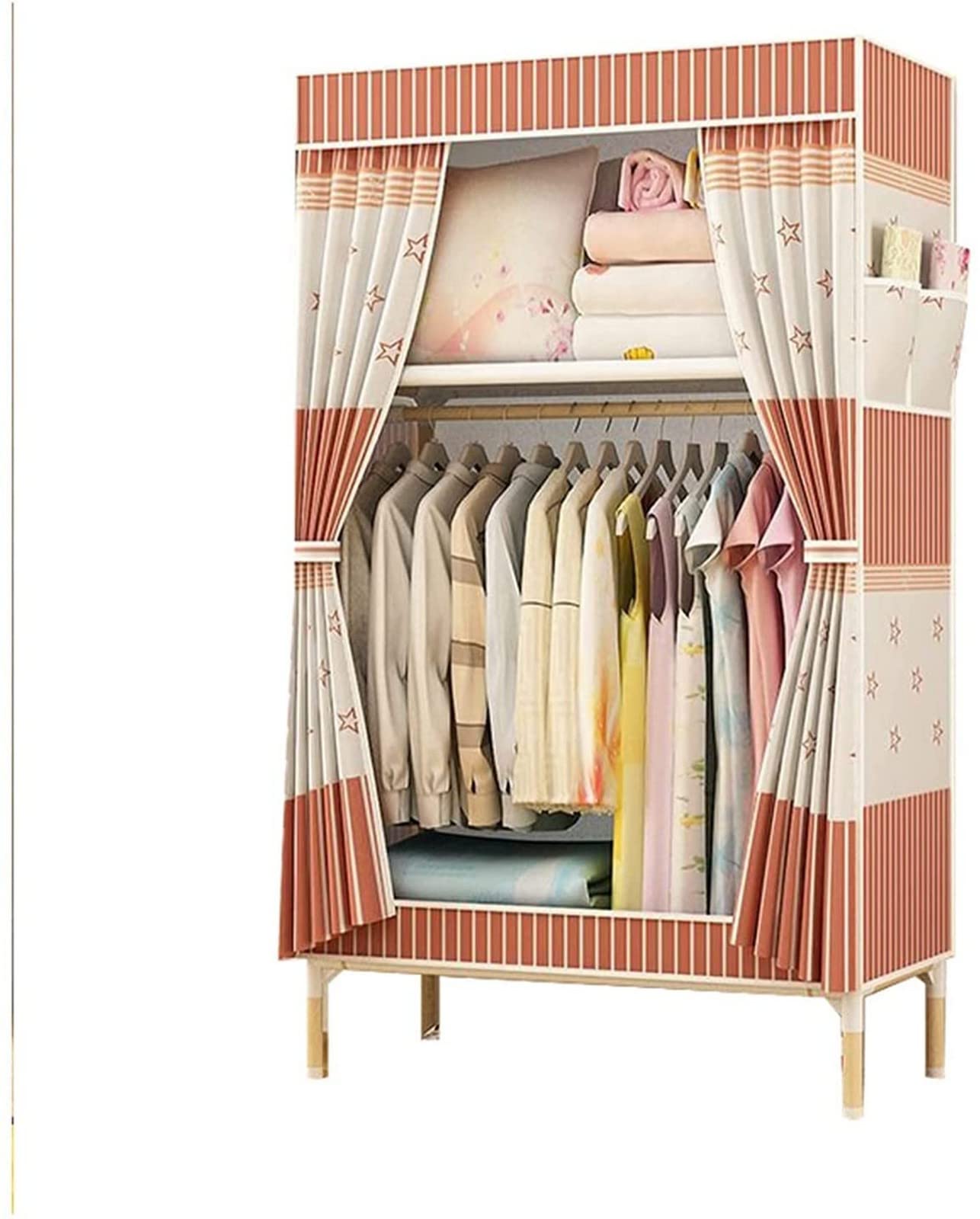 Armoire de chambre à coucher ouverte pour suspendre vos vêtements