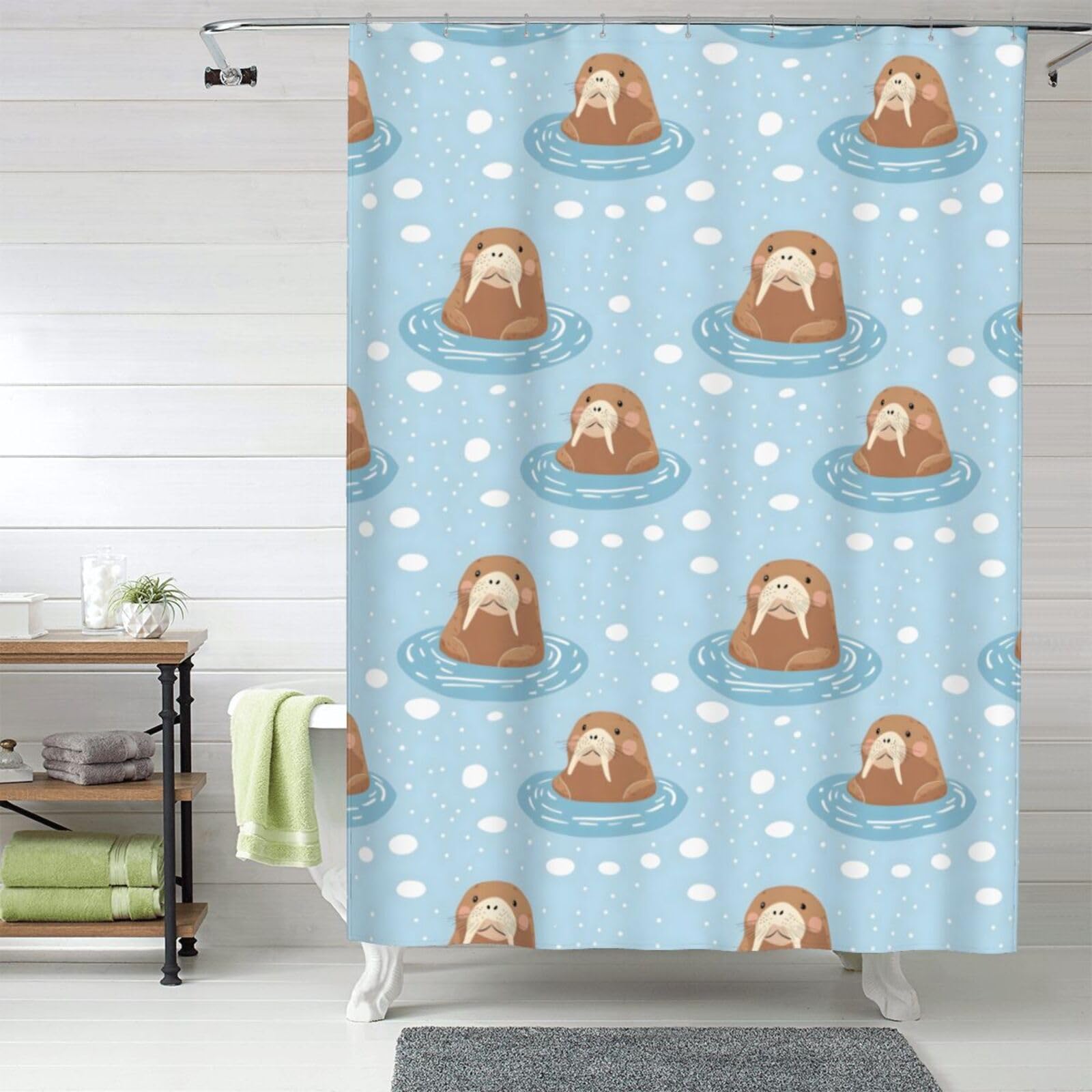 Rideau de douche phoque mignon opaque pour transformer la routine du bain