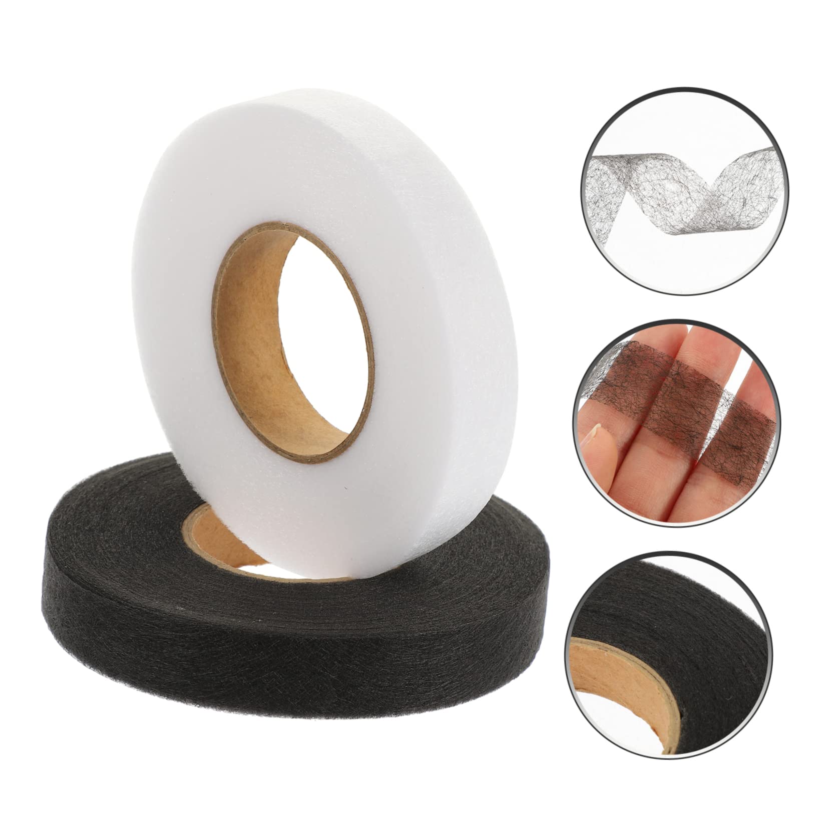 Tofficu 10rollos Cinta Adhesiva Doblada Doble Cara Para Ropa y Manualidades Para Dobladillos y Proyectos De Tela Sin Coser Resistente y Fácil De Usar