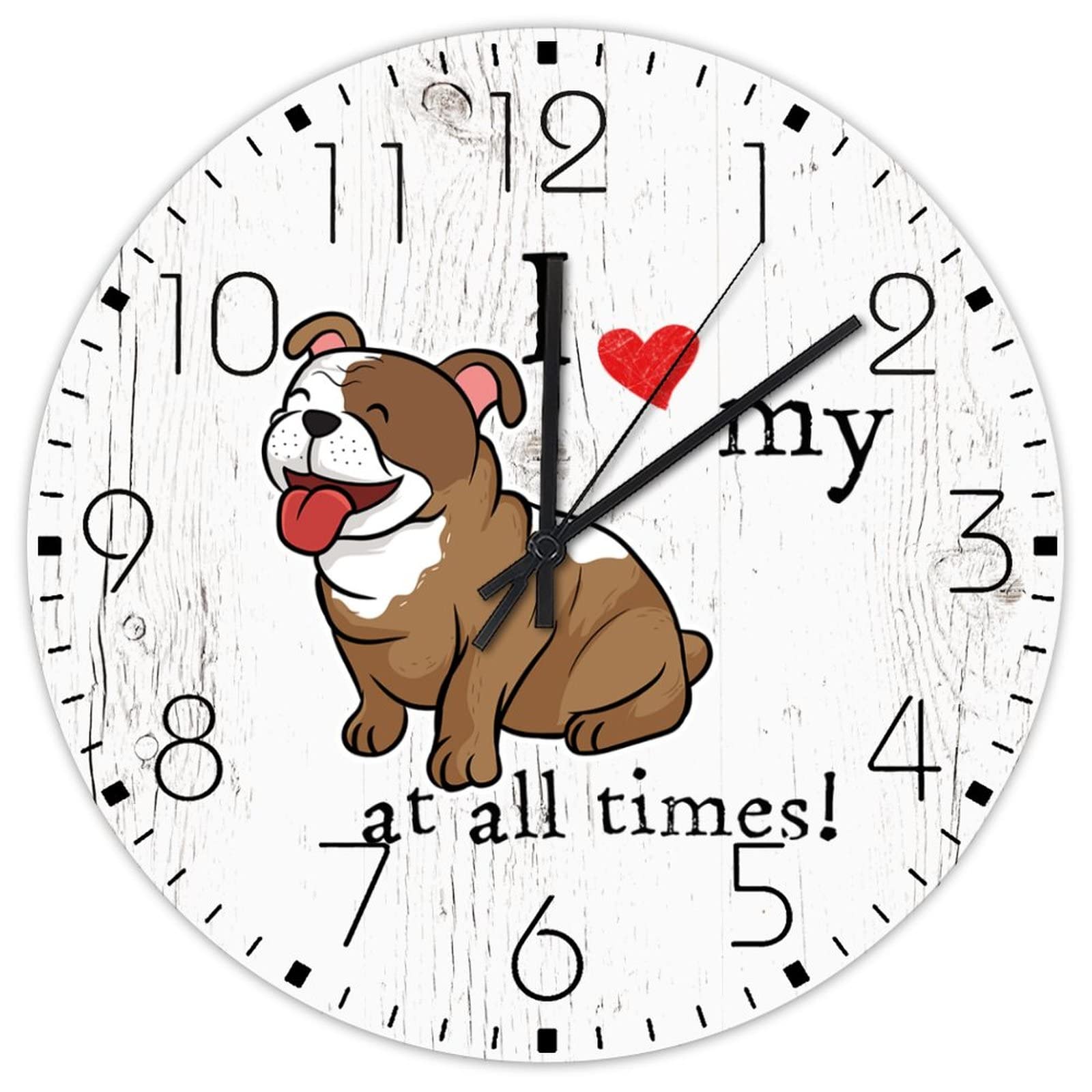 Horloge bois murale I Love My Dogs le cadeau idéal déco animaux