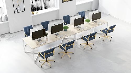 Miniatura 22 de Silla de oficina giratoria con reposabrazos y ruedas, cómodo asiento ajustable para juegos para adultos, silla de trabajo resistente para oficina en