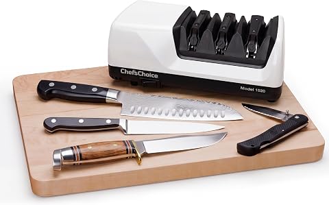 Chef's Choice Professional Electric Knife Sharpener, 3-Stage, for 15- and 20-Deg