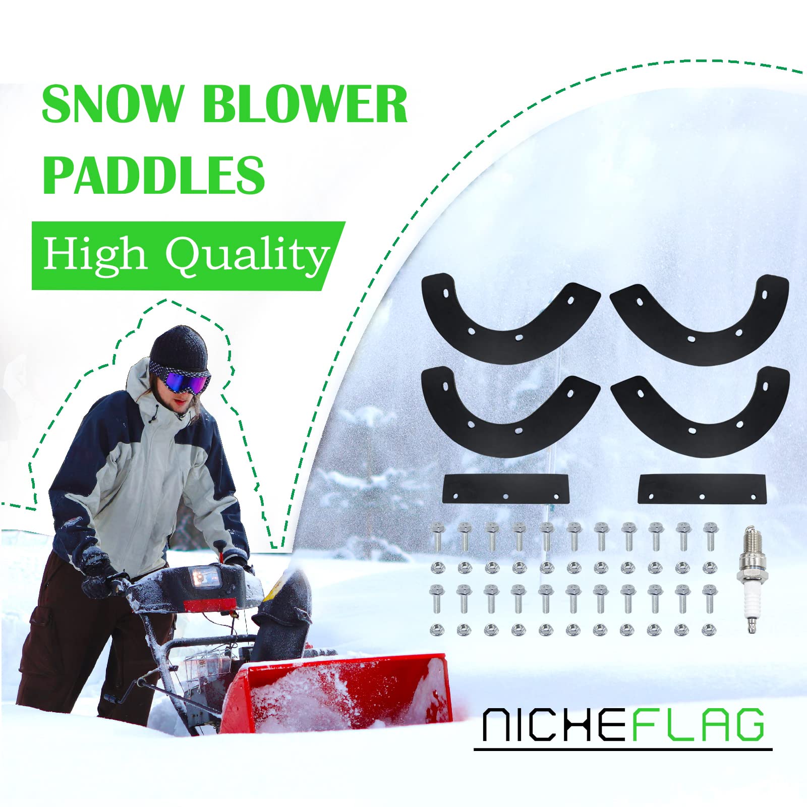 AUGER PADDLE SET FITS HONDA 72522-747-010 72521-747-000 HS521