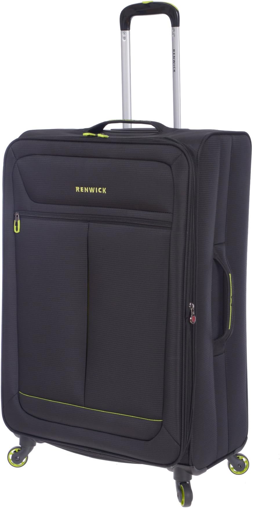 Renwick 28 Inch Softside Lightweight Luggage Large Spinner Suitcase Expandable (Black)