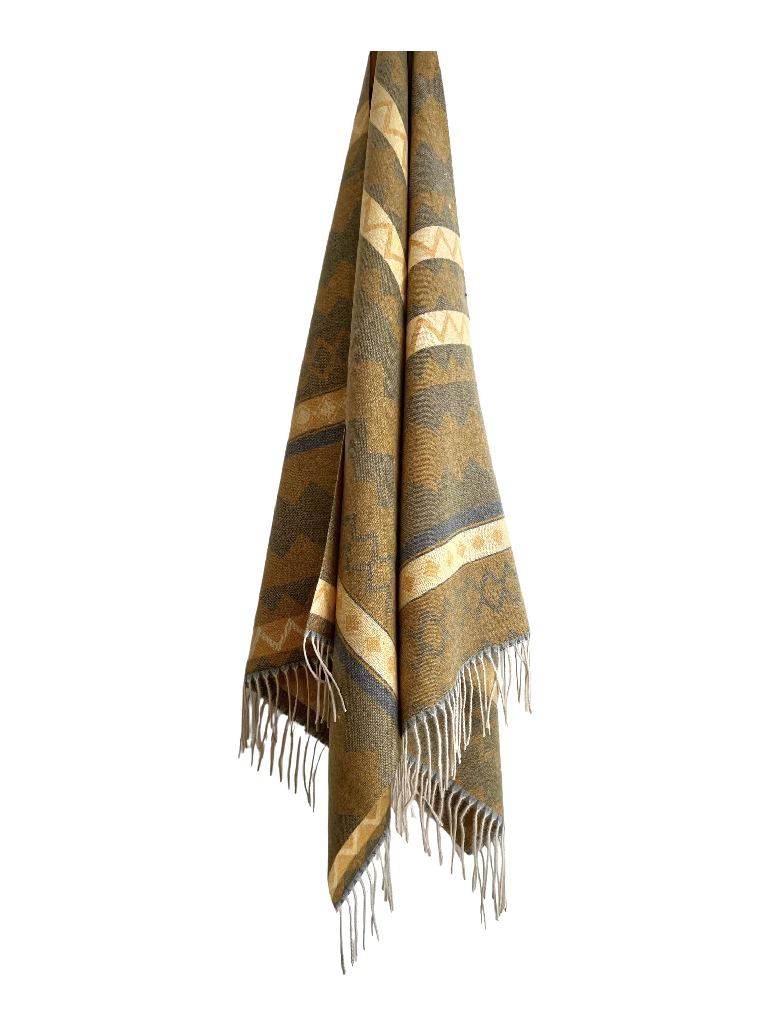 Woolen Cashmere Blend Self Design Scarf, Stole, Muffler & Wrap | Soft, Warm & Lightweight | For Women & Men